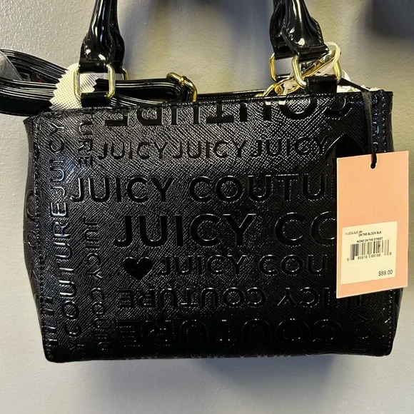 Juicy Couture Black Embossed Bag with Gold Accents - Picture 2 of 6